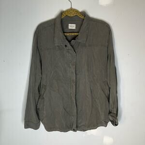 WRAP Gray Zip Front Collared Lightweight Jacket Size 14